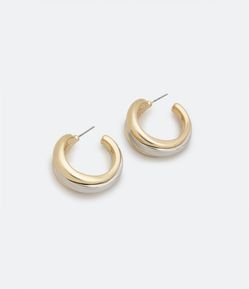 Brinco Argola em Metal com Formato Diferenciado