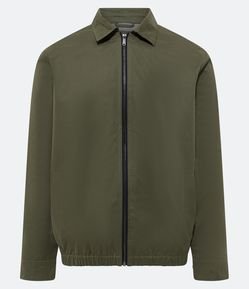 Jaqueta em Sarja Lisa com Zíper