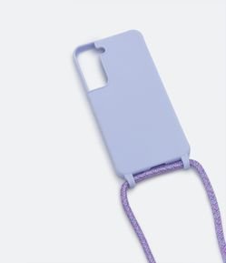 Capa Protetora de Celular Samsung S22 em Silicone com Alça de Corda