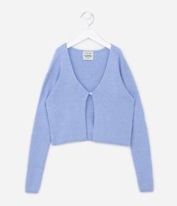 Cardigan Canelado Infantil em Viscose - Tam 5 a 14 anos
