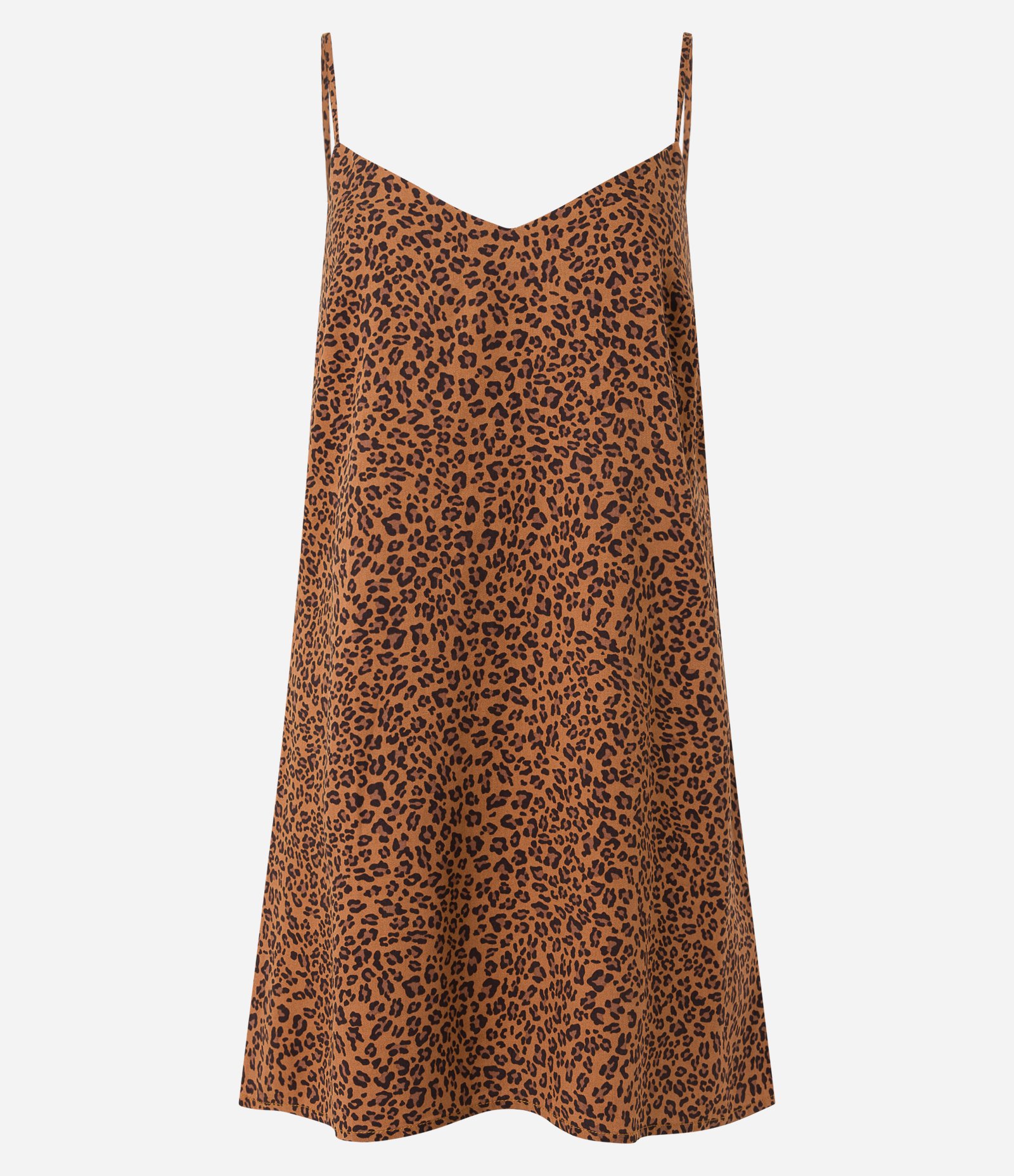 Vestido Curto em Viscose Estampa Animal Print Marrom 5
