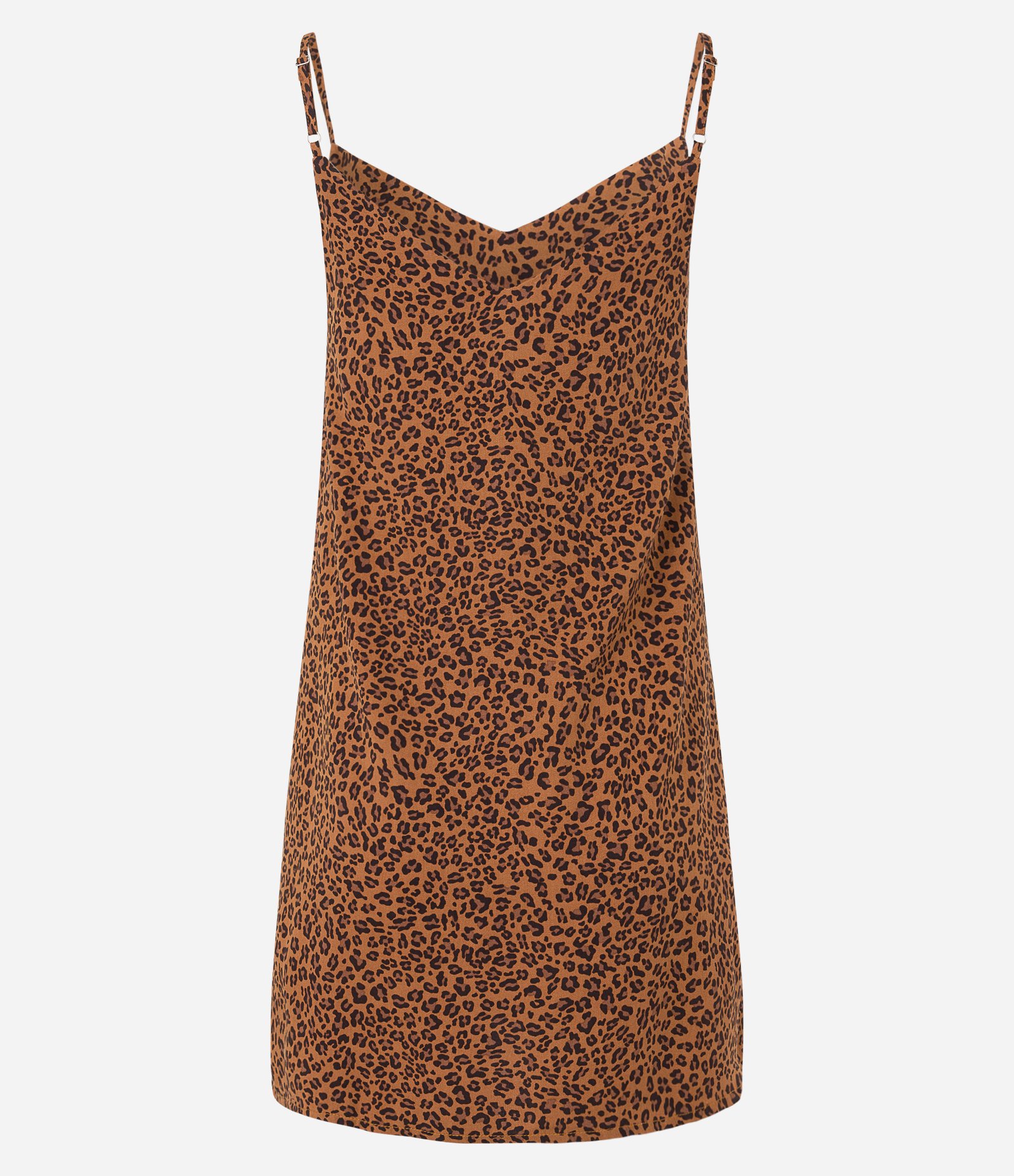 Vestido Curto em Viscose Estampa Animal Print Marrom 6