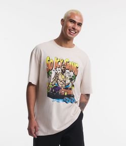 Camiseta Relaxed em Algodão com Estampa Gucci Mane So Icy Gang