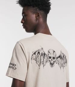 Camiseta Regular em Meia Malha com Estampa Avenged Sevenfold