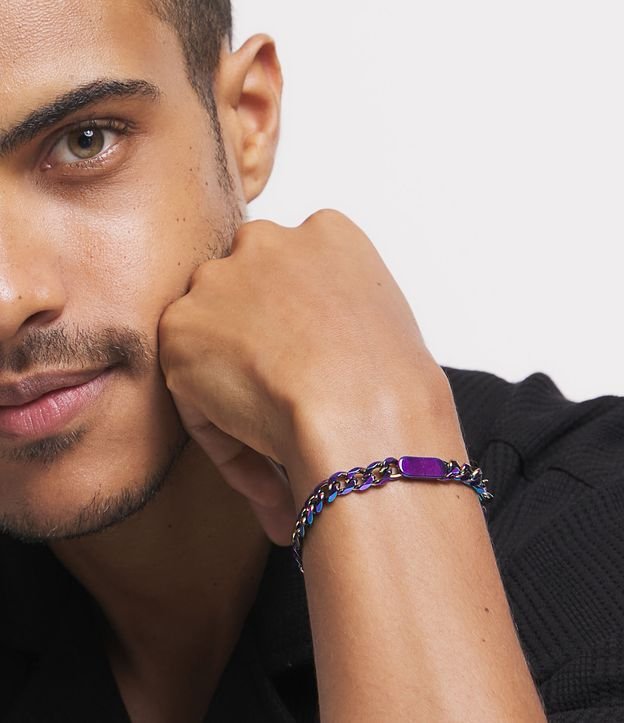 Pulseira com Corrente Furta-Cor