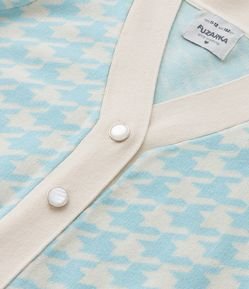 Cardigan Infantil em Viscose com Mangas Bufantes - Tam 5 a 14 anos