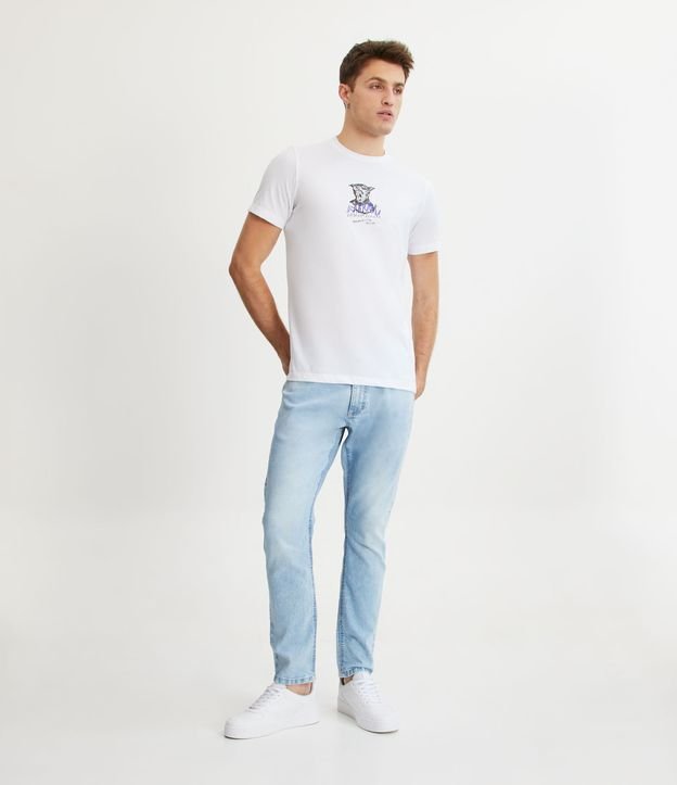 Pantalón Skinny Jeans con Bolsillos Azul 1
