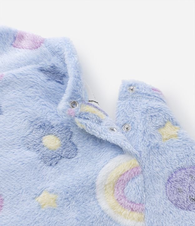 Pijama Longo Infantil Fleece com Estampa Divertida - Tam 5 ao 14 anos Azul 7