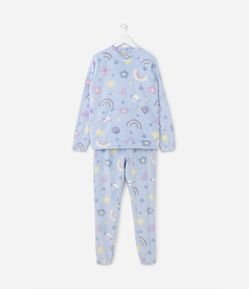 Pijama Longo Infantil Fleece com Estampa Divertida - Tam 5 ao 14 anos