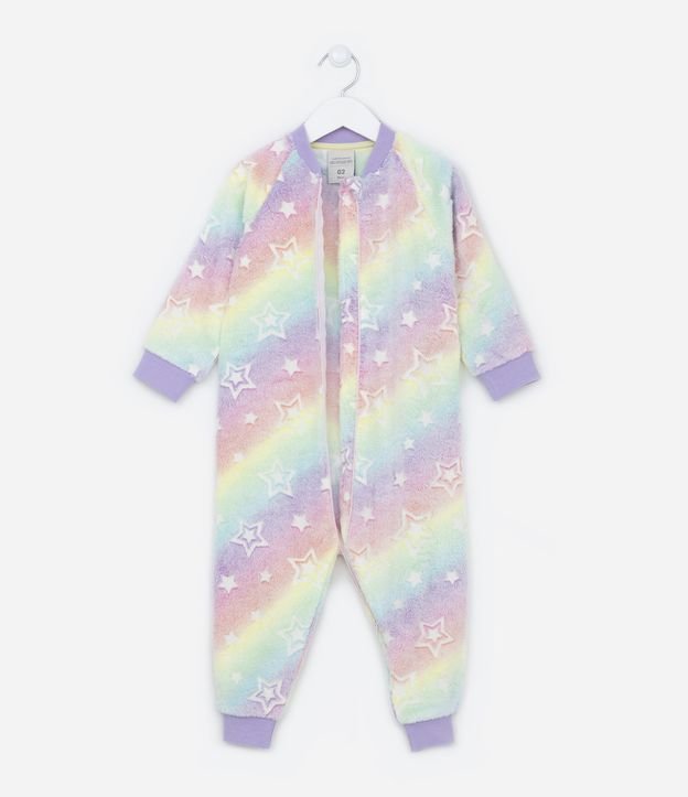 Pijama Jumper Infantil com Estampa de Estrelas que Brilham no Escuro - Tam 2 ao 10 anos Multicores 2