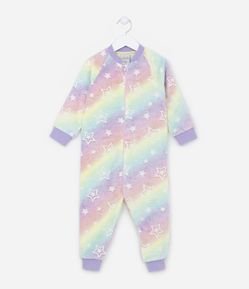 Pijama Jumper Infantil com Estampa de Estrelas que Brilham no Escuro - Tam 2 ao 10 anos
