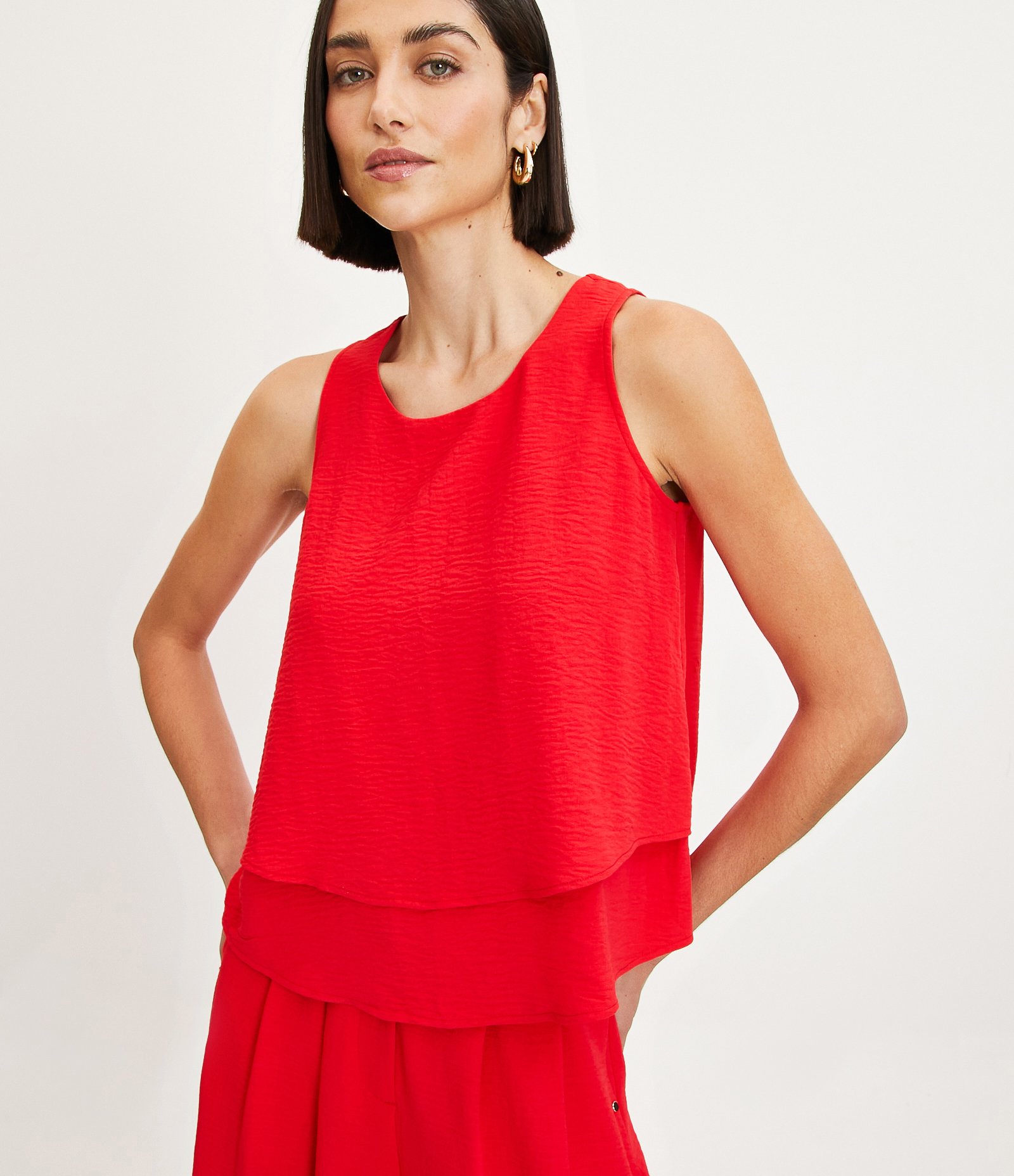 Blusa Airflow Sem Manga com Zíper com Coração no Puxador Vermelho 1