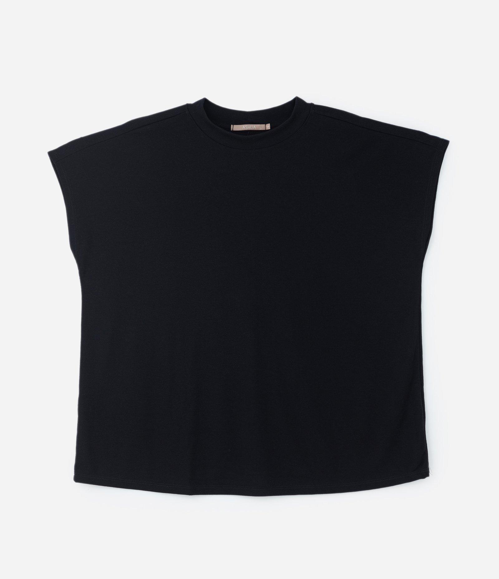 Blusa Básica em Ribana e sem Cava Curve & Plus Size Preto 5