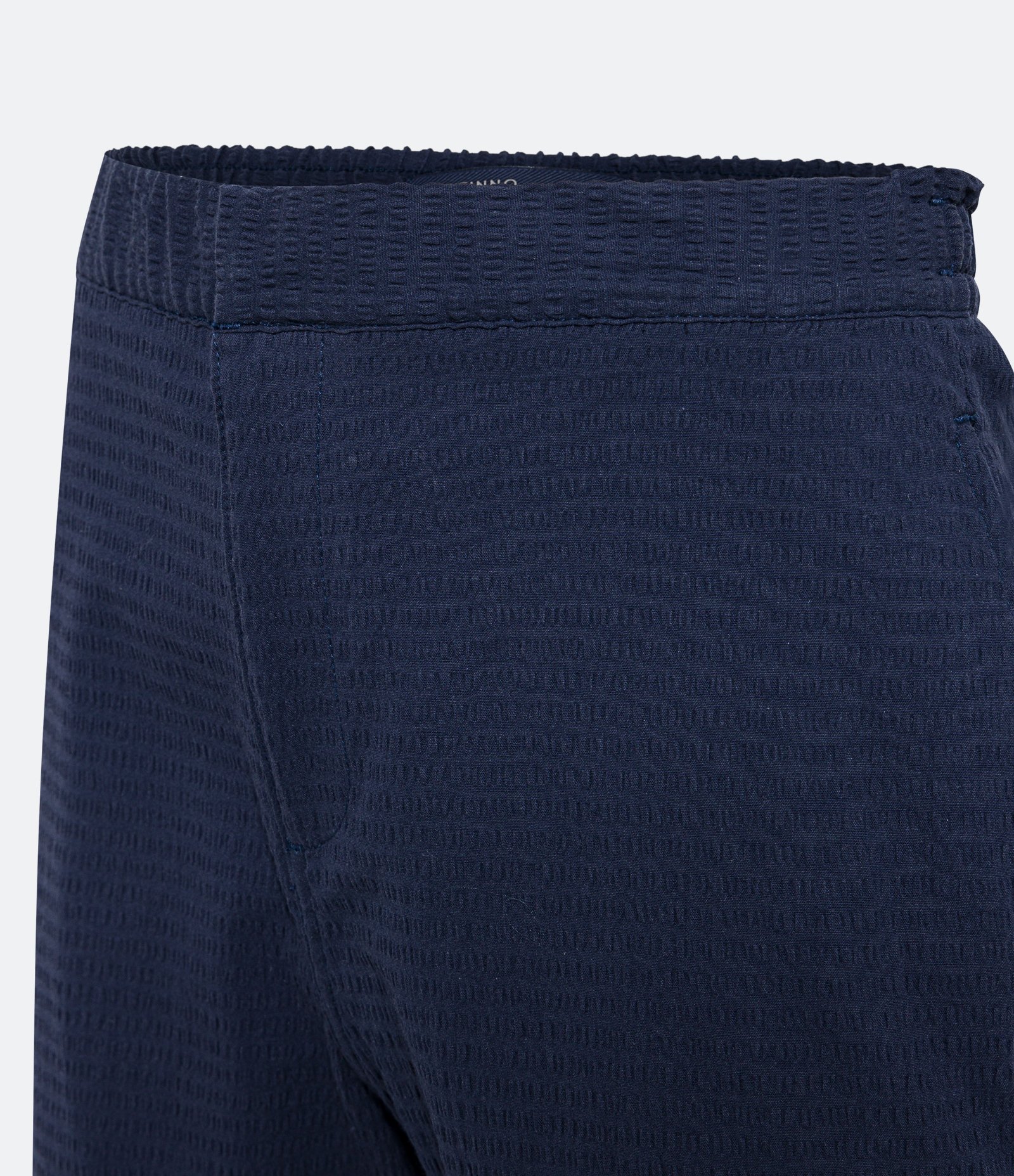 Bermuda Slim em Algodão com Textura e Bolsos Azul Marinho 6