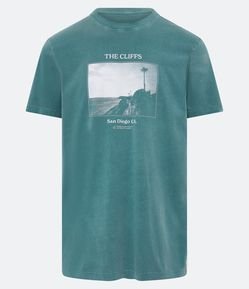 Camiseta Comfort Estonada com Estampa The Cliffs