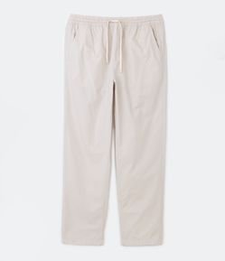Calça Chino Jogger Loose com Cós Elástico e Cordão