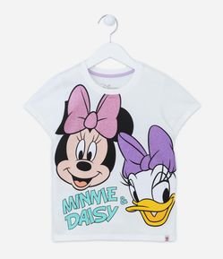 Camiseta Infantil com Estampa da Minnie e Margarida - Tam 2 a 8 anos