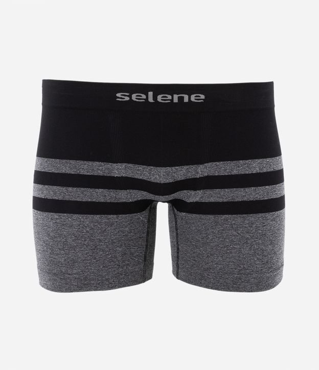 Cueca Boxer em Microfibra sem Costura Estampa Listras Selene