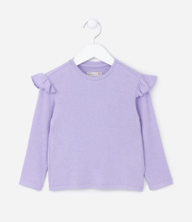 Blusa Infantil Quentinha e com Babadinho nos Ombros - Tam 1 a 5 Anos