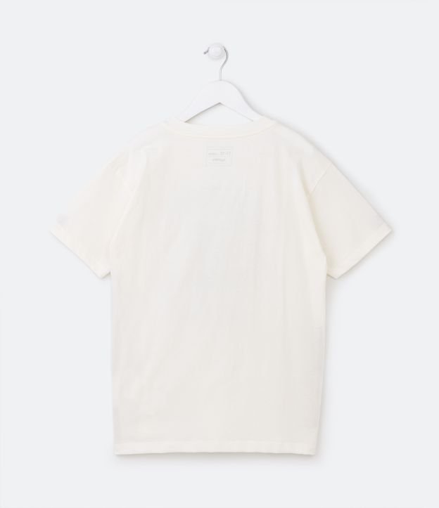 Camiseta Infantil com Estampa Capacete de Futebol Americano - Tam 5 a 14 Anos Branco 2
