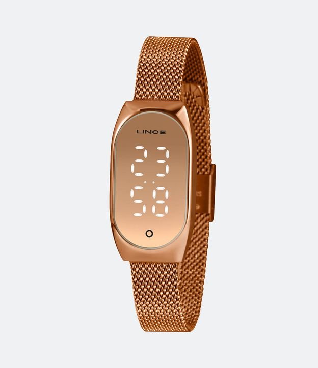 Relógio Lince Digital com Pulseira e Caixa em Metal LDR4706L RXRX - Cor: Rose Gold - Tamanho: U