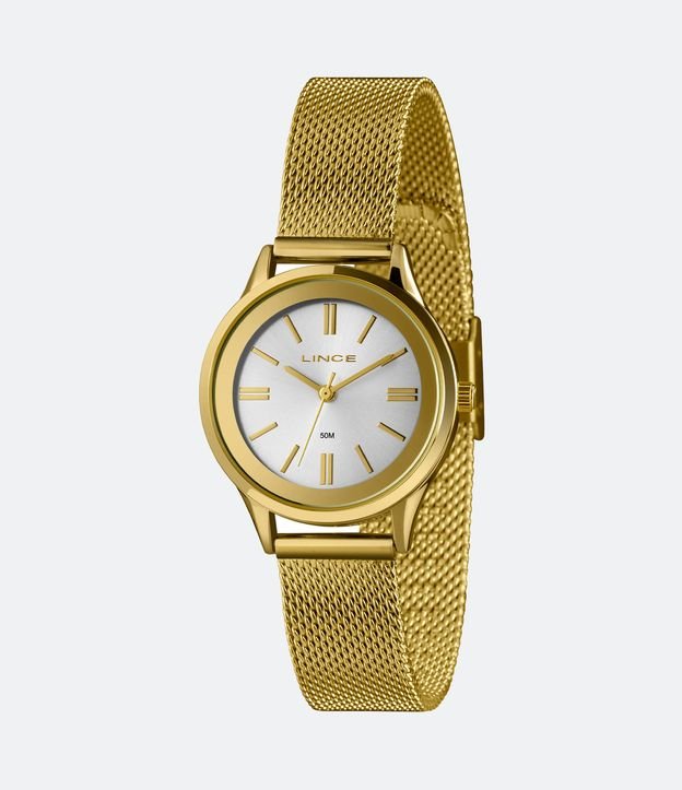 Relógio Lince Analógico com Pulseira e Caixa em Metal LRGH168L30 S1KX - Cor: Dourado - Tamanho: U