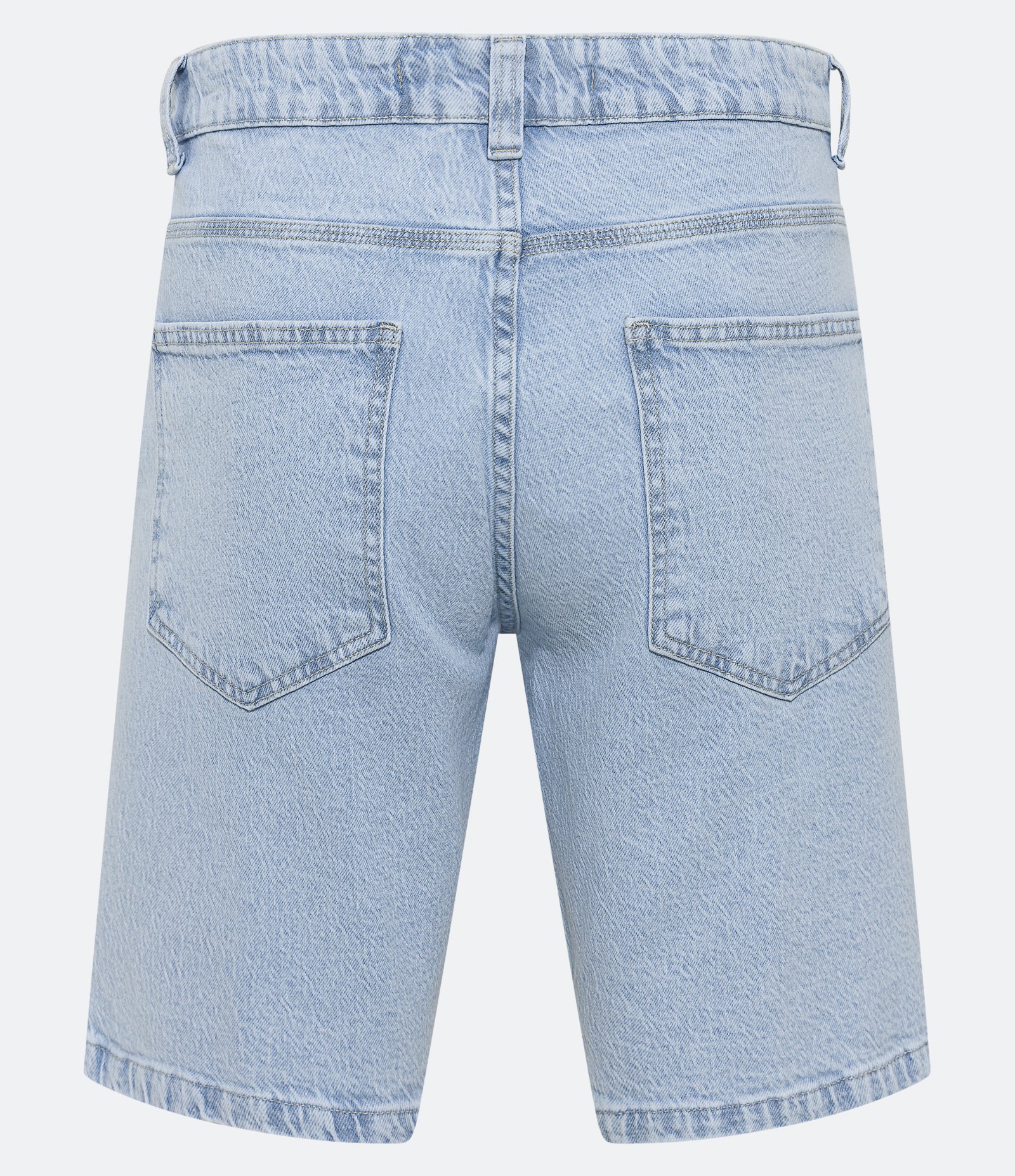 Bermuda Skinny Jeans Delavê com Textura e Bolsos Azul Claro 6
