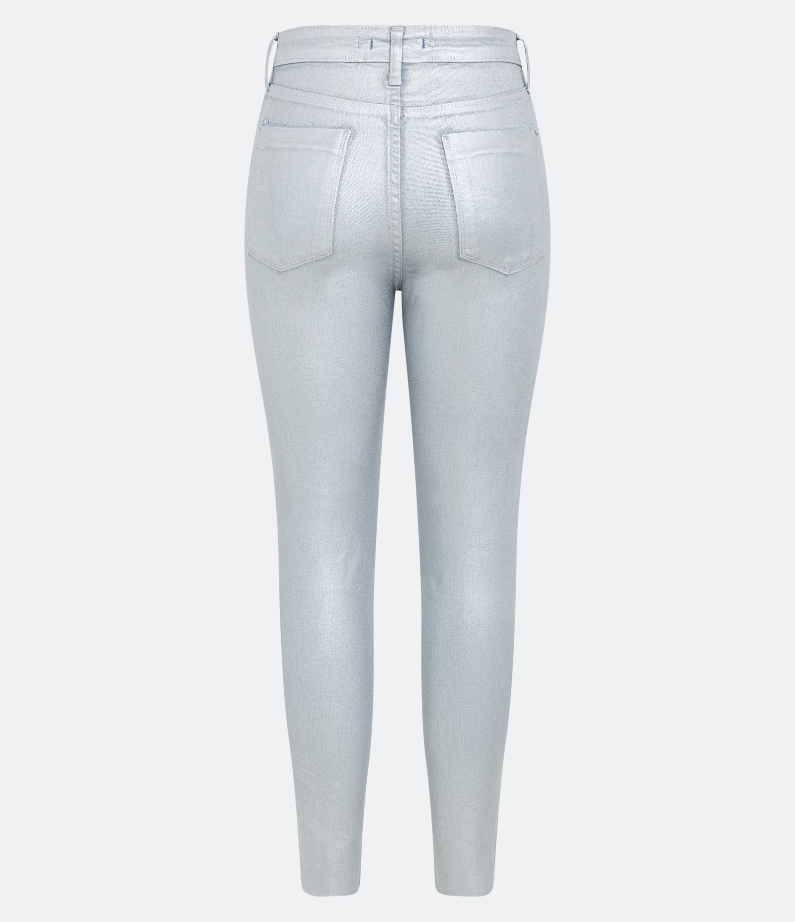 Calça Skinny Jeans com Textura Resinada e Detalhe em Foil Prata 6
