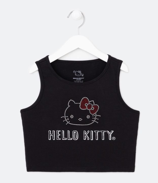 Camiseta cropped hello kitty