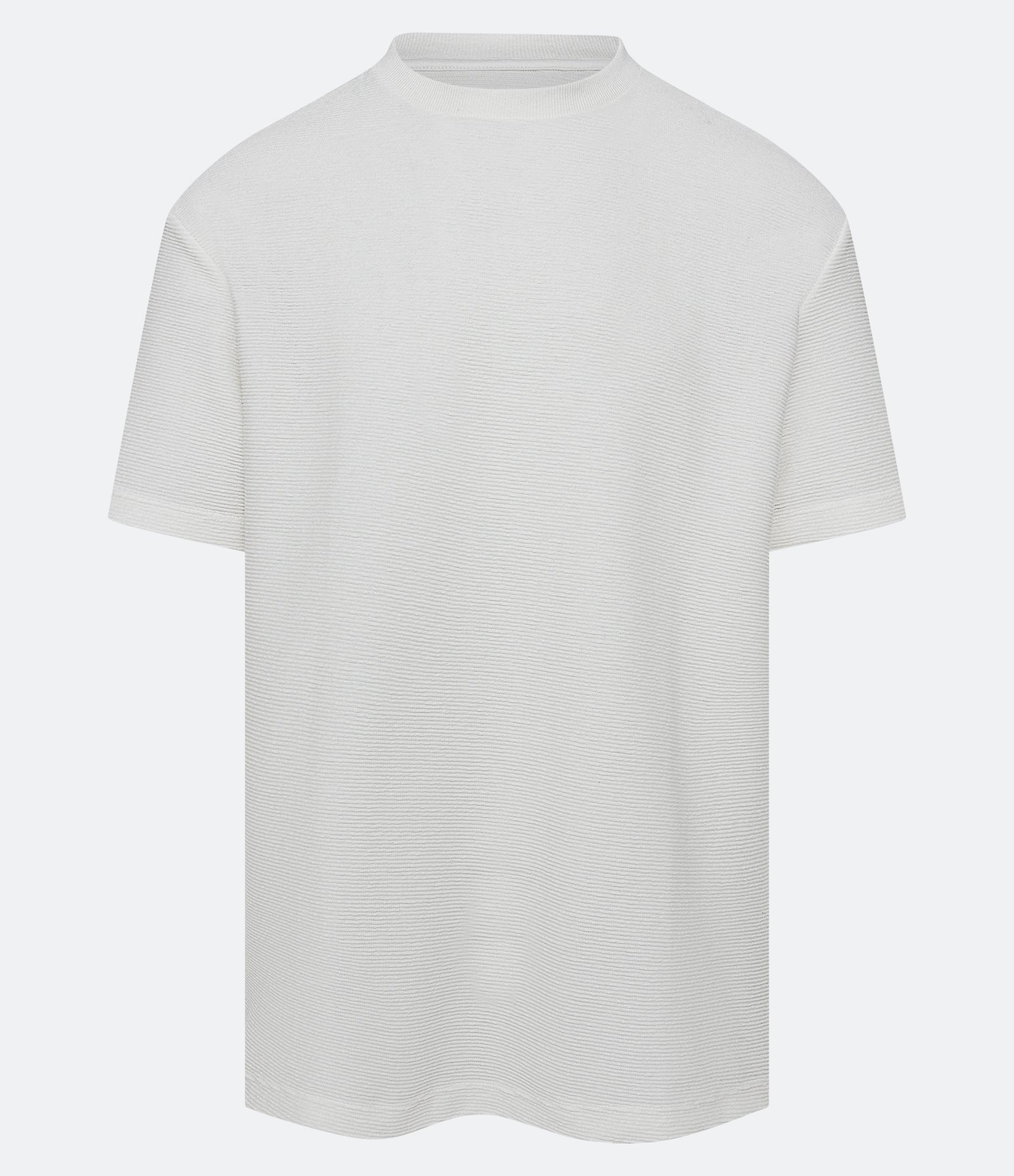 Camiseta Relaxed em Algodão com Textura Canelada e Manga Curta Off White 5