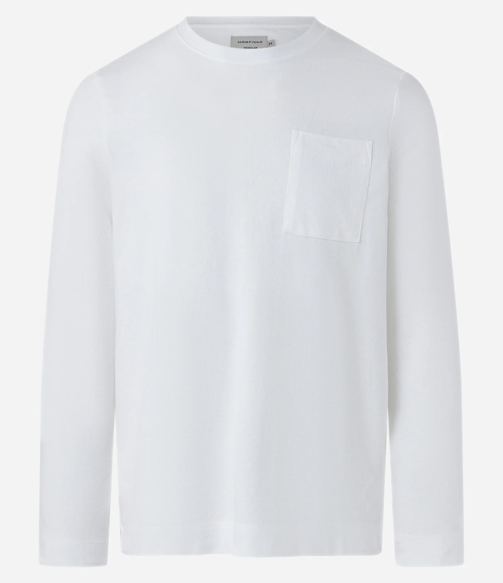 Camiseta em Meia Malha com Textura e Bolso no Peito Branco 7