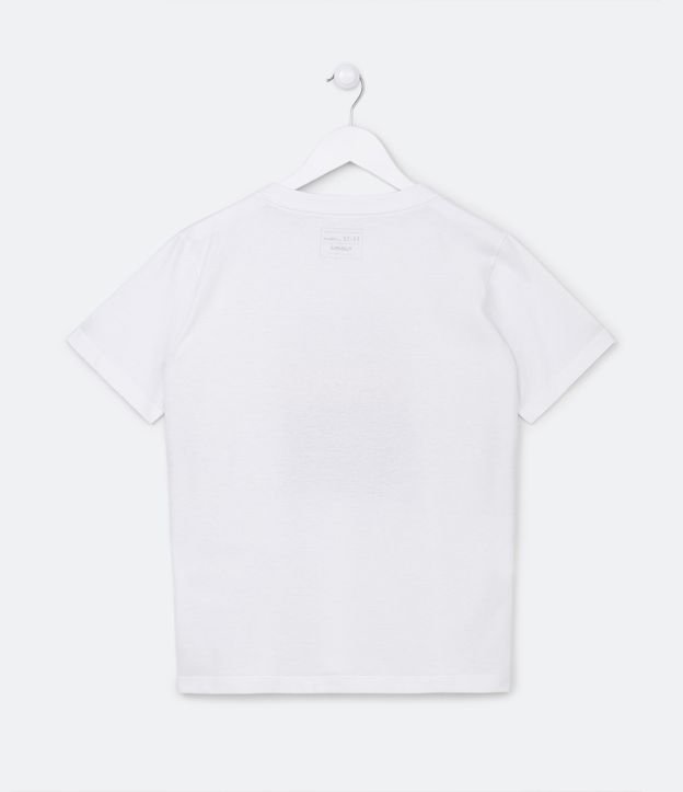Camiseta Infantil com Estampa de Pôr do Sol e Lettering - Tam 5 a 14 Anos Branco 2