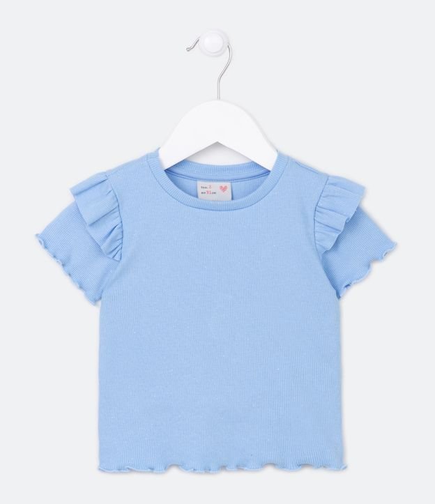 Blusa Infantil Caneladinha com Glitter e Babadinhos - Tam 1 a 5 Anos