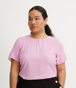 Blusa em Crepe com Zíper nas Costas  Curve & Plus Size