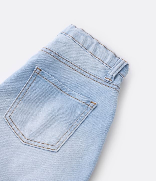 Short Cintura Alta em Jeans com Bolsinhos - Tam 5 a 14 Anos Azul 3