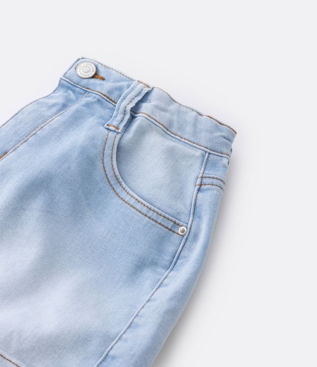 Short Cintura Alta em Jeans com Bolsinhos - Tam 5 a 14 Anos Azul 4