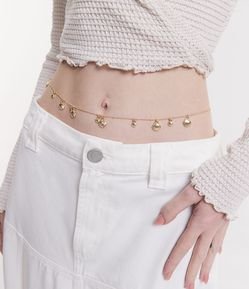 Corrente de Cintura em Metal com Pingentes de Conchas