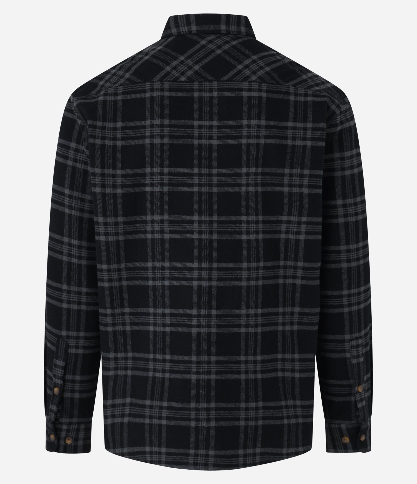 Camisa Relaxed em Flanela Estampa Xadrez Preto 7