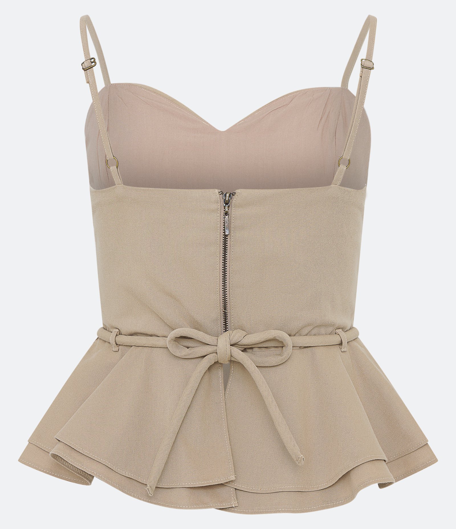 Blusa de Alcinha com Decote Coração e Detalhe Acinturado 7