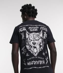 Camiseta Comfort em Meia Malha com Estampa Gore Heavy Metal