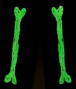 Bermuda Ciclista Infantil Estampa Esqueleto - Tam 5 a 14 Anos