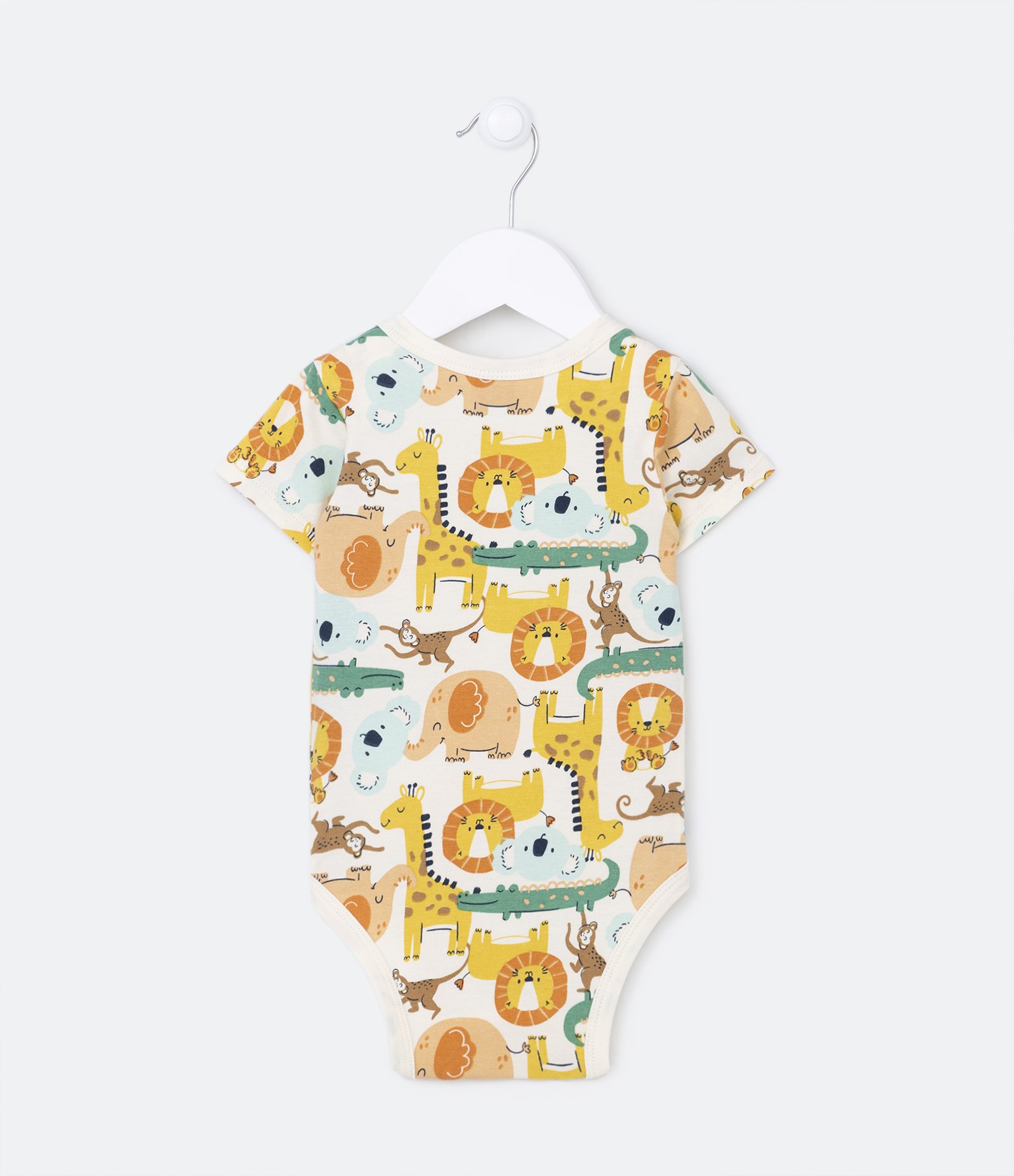 Body Infantil com Estampa Bichinhos da Floresta - Tam 0 a 18 meses Bege 2