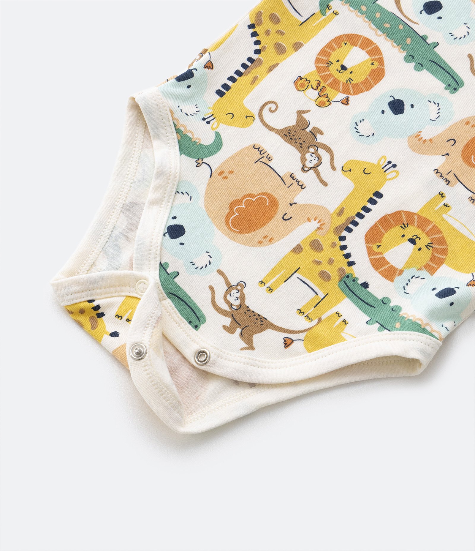 Body Infantil com Estampa Bichinhos da Floresta - Tam 0 a 18 meses Bege 4