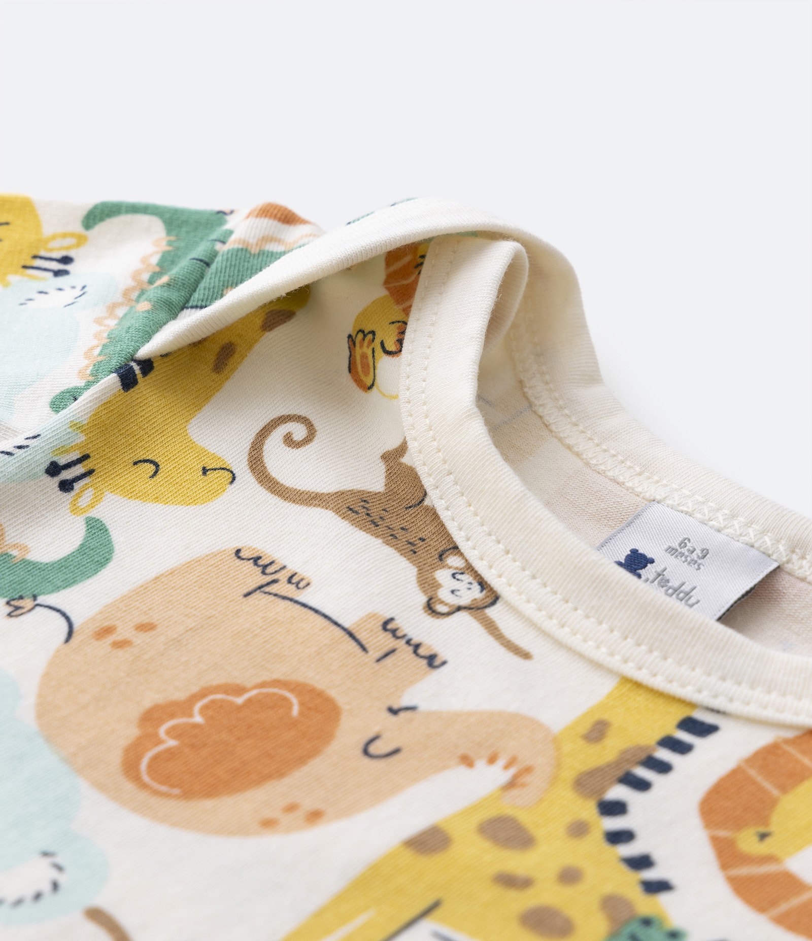 Body Infantil com Estampa Bichinhos da Floresta - Tam 0 a 18 meses Bege 5