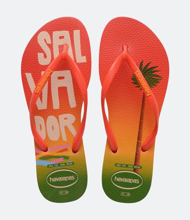 Chinelo Havaianas Slim com Estampa Cidades do Brasil