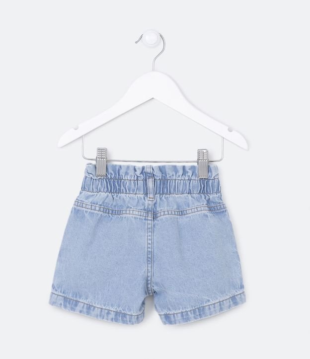 Short infantil Clochard Jeans com Bolsos Frontais Grandes- Tam 1 a 5 Anos Azul 2