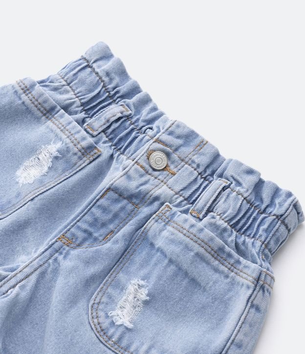 Short infantil Clochard Jeans com Bolsos Frontais Grandes- Tam 1 a 5 Anos Azul 4