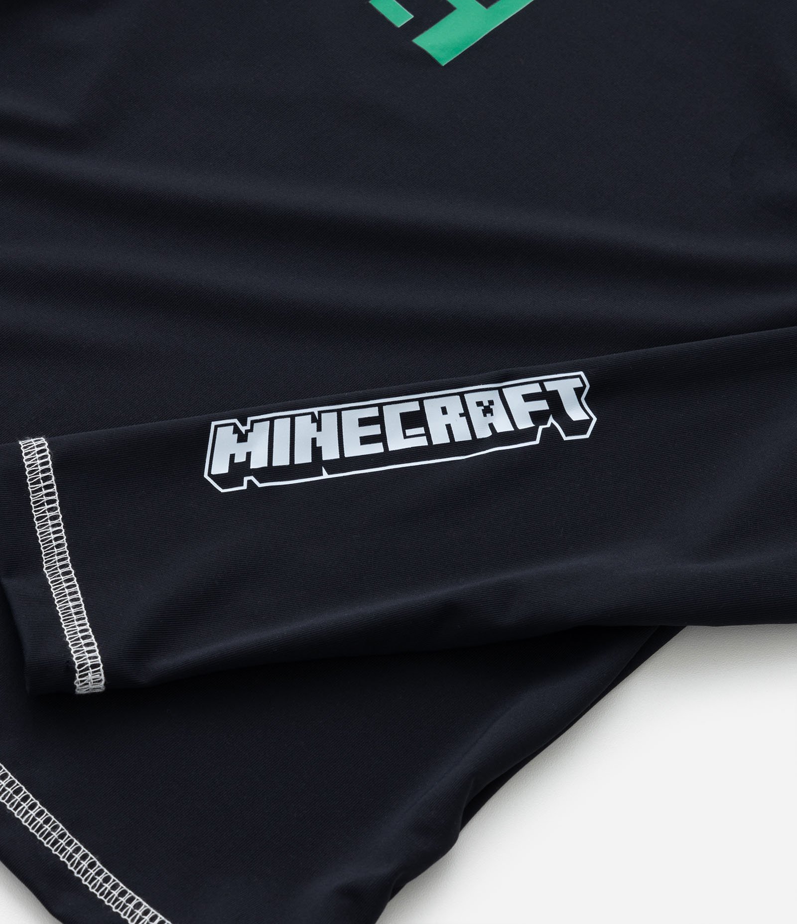 Camiseta Infantil com Proteção UV e Estampa Minecraft - Tam 5 a 14 Anos Preto 5