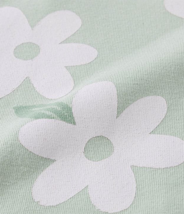 Body Infantil en Cotton con Estampado Floral - Talle 0 a 18 meses Verde 4