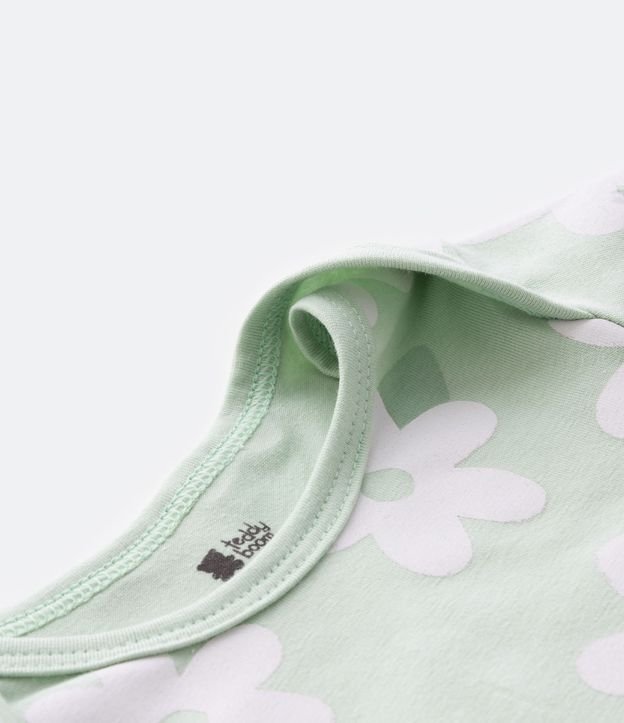 Body Infantil en Cotton con Estampado Floral - Talle 0 a 18 meses Verde 5